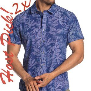 2xHP🎉SLATE & STONE Men's NEW Short Sleeve Hawaiian Dress Shirt Top Cotton $128